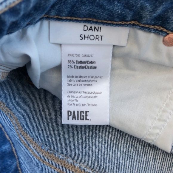 Paige Dani Short Leela Deconstructed Vintage Inspired Denim - Picture 14 of 15
